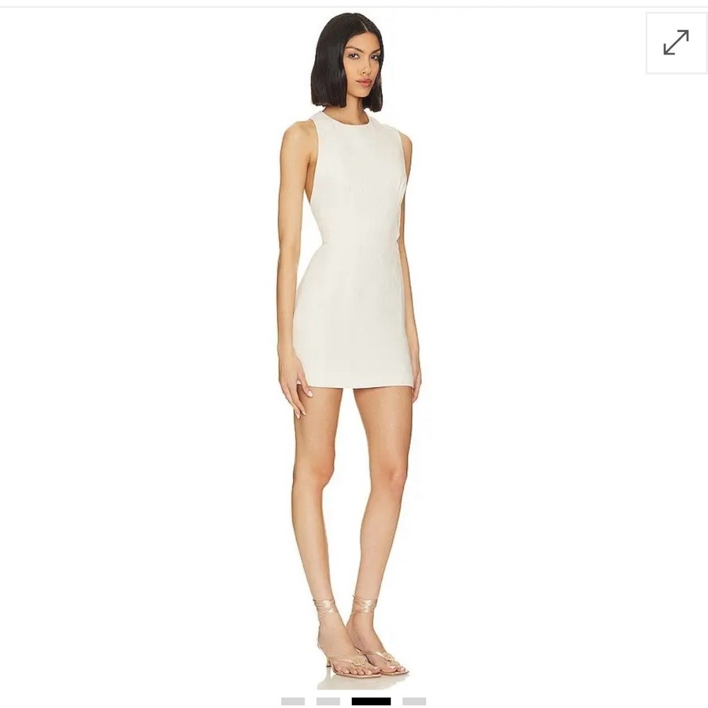St. Agni Deconstructed Mini Dress in Ivory - Picture 3 of 8